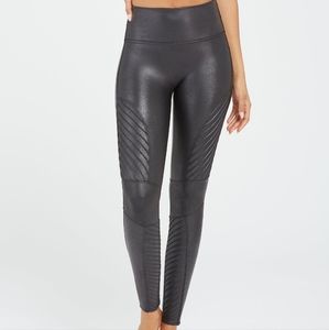 Spanx Faux Leather Moto Leggings XL